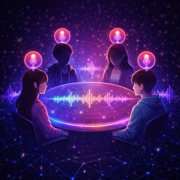 Litmatch party room sesli sohbet odasında kullanıcıların etkileşimi