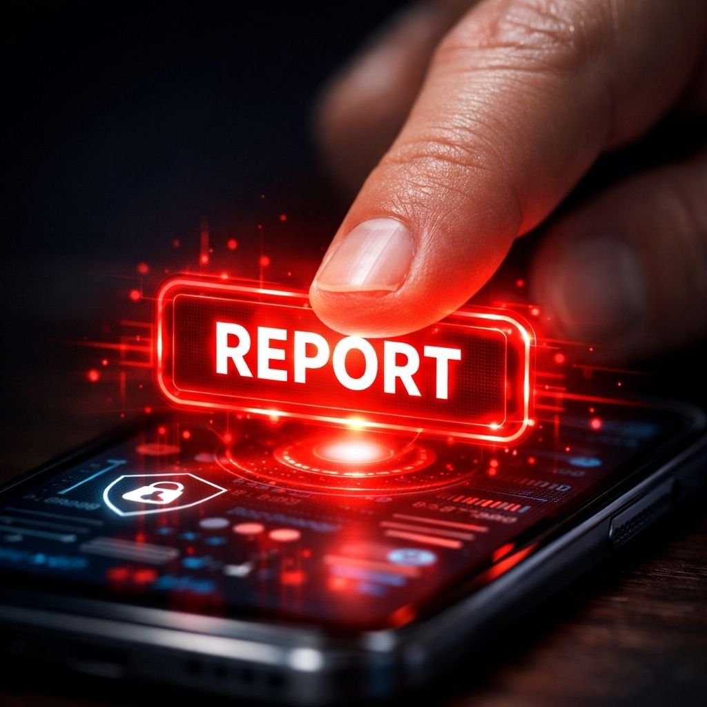 Litmatch'te rahatsız edici ve toksik kullanıcıları engelleme (block) veya rapor etme butonunun kullanımı.