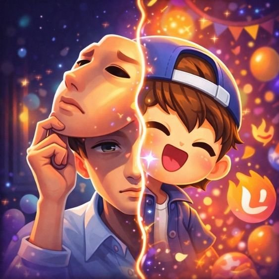 Sosyal anksiyeteyi yenmek için Litmatch avatarı kullanan birinin dijital illüstrasyonu.