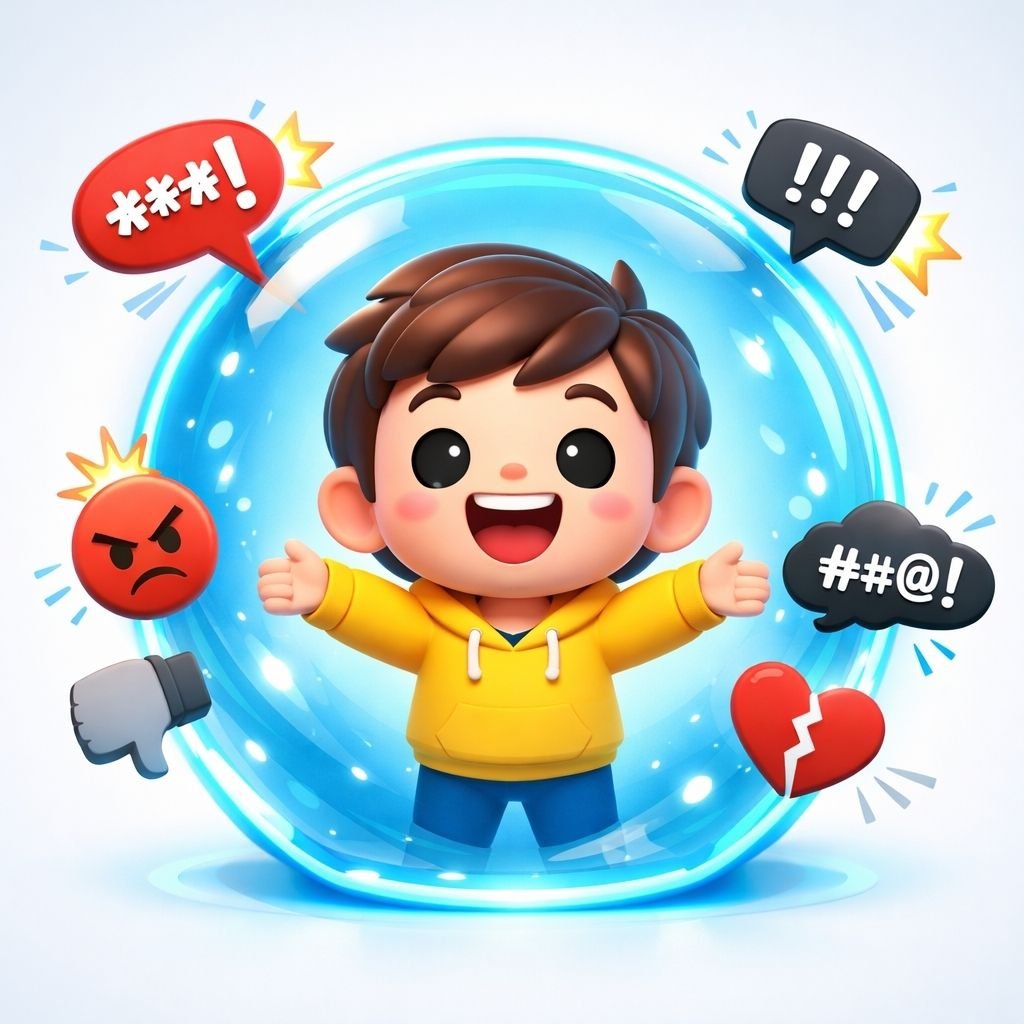 Litmatch topluluk kuralları sayesinde dijital zorbalıktan korunan ve güvenle sosyalleşen avatar konsepti.